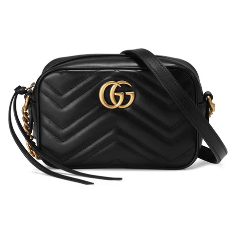 gucci marsupio catenella|GG Marmont Mini Bag Matelassé in Black Leather.